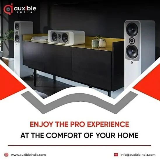A glimpse into a modern living room setup I designed, featuring high-performance tower and center-channel speakers. This system delivers crystal clear dialogue and an immersive soundstage, perfectly integrated with the home's decor for a clean, professional look.