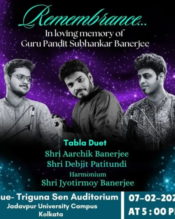 This poster announces a special tribute concert for my Guruji, where I performed a tabla duet. Such events are an emotional and powerful way for us to celebrate the life and music of our masters.
