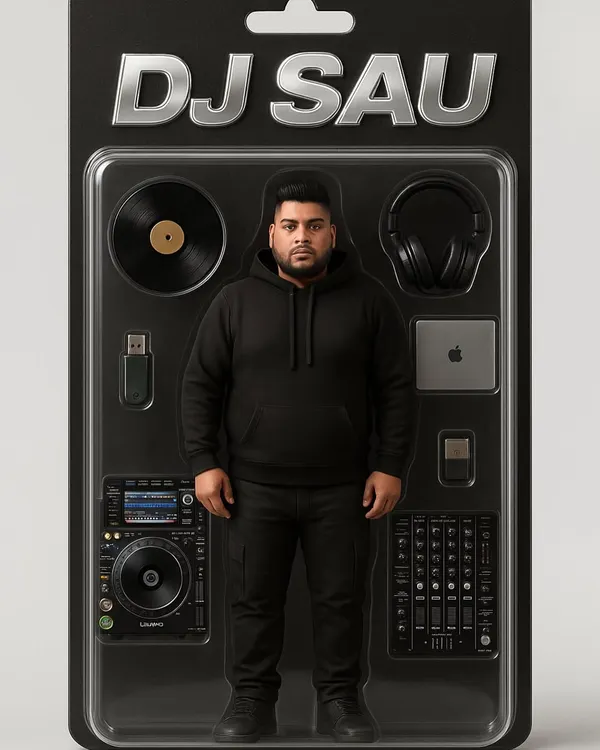 Because it's trending. Here's the DJ Sau action figure, complete with all the gear needed to rock a party: Pioneer deck, MacBook, and headphones.