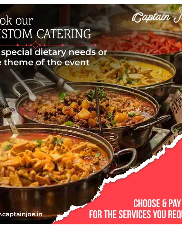 I offer custom catering for special dietary needs or the theme of your event. This image of various Indian curries in traditional pots shows the depth of my customizable menu, where you choose and pay only for what you require.
