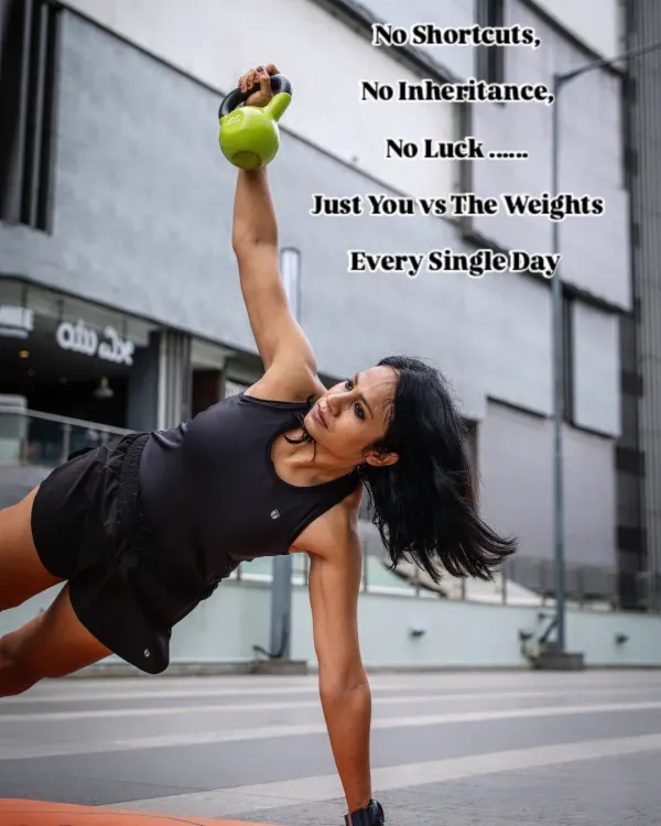 This is my philosophy in one picture. There are no shortcuts on the path to strength. It's just you, the work, and the decision to show up for yourself every single day.