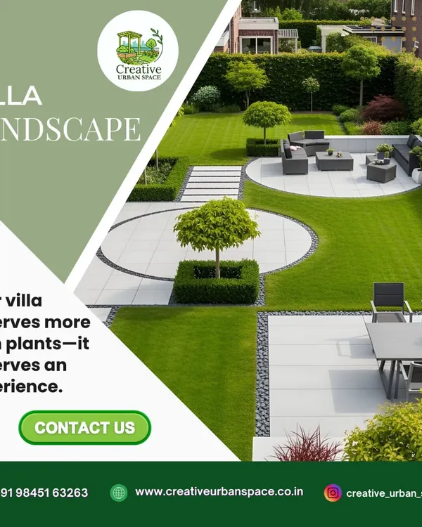 This project showcases a modern, minimalist approach to villa landscaping. I used clean lines, geometric shapes, and a balanced mix of manicured lawns and paved patios to create distinct zones for dining, lounging, and enjoying the outdoors.