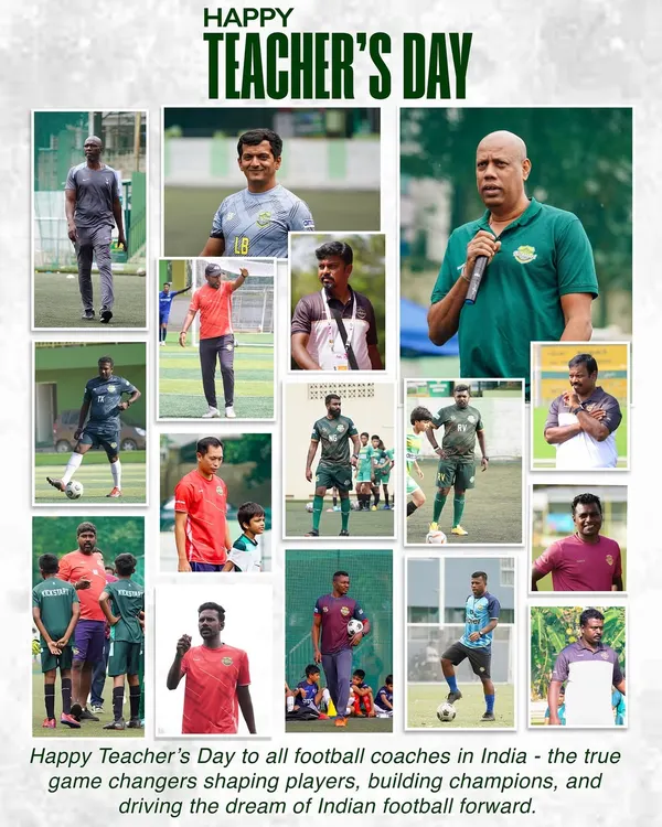 We honor the architects of our success. This collage is a tribute to our dedicated coaches who shape players, build champions, and drive the dream of Indian football forward every day.
