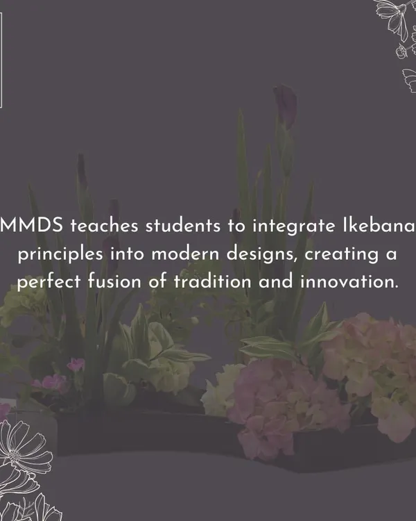 I teach students to integrate Ikebana principles into modern designs, creating a perfect fusion of tradition and innovation. This arrangement showcases that balance.