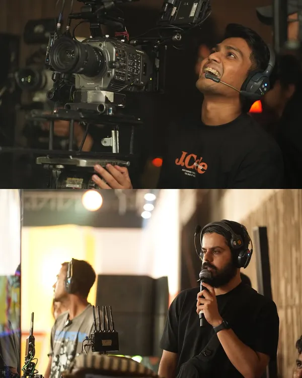 On the fast-paced set of a CRED commercial featuring Karan Johar, our sound team provided reliable and efficient audio recording. The crew member pictured is monitoring the audio feed live, ensuring every take meets the high standards required by Dharma 2.0 and the client.