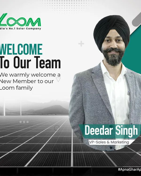 I am excited to welcome Deedar Singh to our family as the new VP of Sales & Marketing. His experience and passion will help us bring solar energy to more homes and businesses across India.