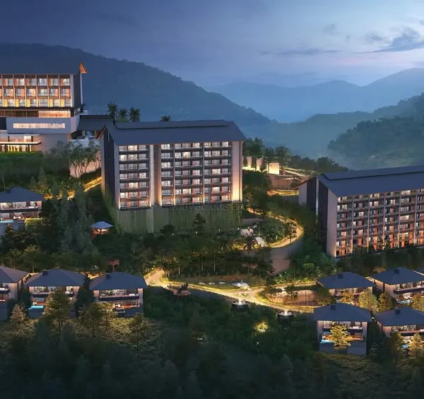 This is The Foresta, a project where I designed the architecture to embrace the natural hillside setting. The goal was to create a luxury resort that feels completely integrated with its environment, offering guests an immersive and tranquil experience from every vantage point.