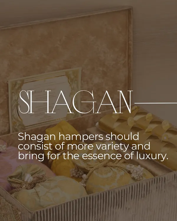 For a shagan ceremony, the gift should speak of luxury and abundance. I design these hampers with a variety of thoughtful items, presented in opulent boxes that convey the importance of the occasion.
