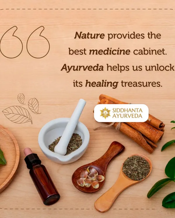 Nature provides the best medicine cabinet. Ayurveda helps us unlock its healing treasures. This image shows a collection of herbs and spices that form the foundation of my practice.