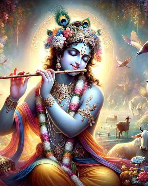 As Shree Krishna says, "In whatever way people surrender onto Me, I reciprocate accordingly." This divine message reminds us that sincere faith and devotion are always met with grace. May his blessings guide your path.