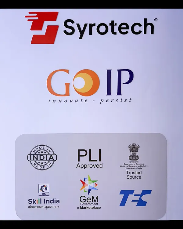 We are a PLI Approved, 'Made in India' company recognized as a Trusted Source by the Government of India. Our commitment to local manufacturing is certified and aligned with national initiatives like Skill India and the GeM Marketplace.
