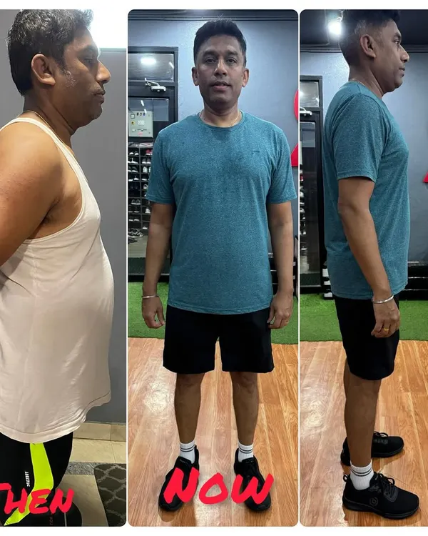 Consistency is everything. This client's progression shows a significant change in body composition and posture from every angle.