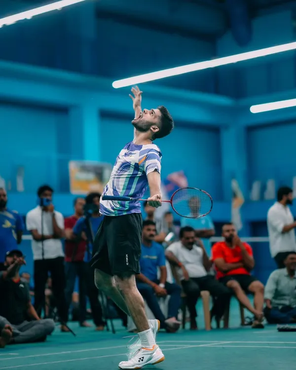 The raw emotion of a hard-earned point. This player's celebration captures the passion we see on our courts every day.