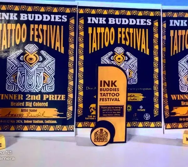 We were honored to win two awards at the Ink Buddies Tattoo Festival: 2nd prize for Big Healed Color and 3rd prize for Big Healed Black and Grey. This recognition fuels our passion for creating high-quality art.