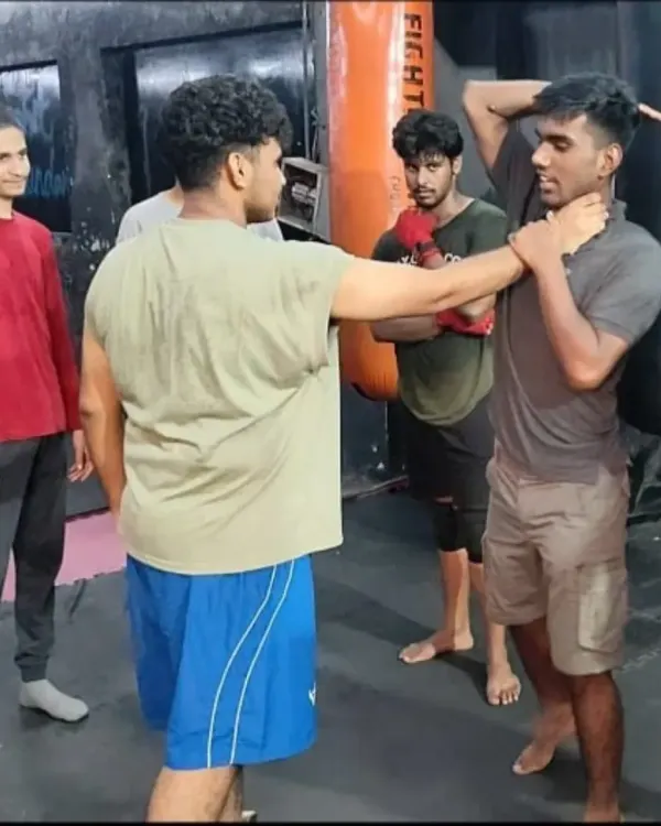 A demonstration of a basic but effective defense against a two-handed choke. We focus on using leverage and body mechanics so that size doesn't matter when you need to protect yourself.