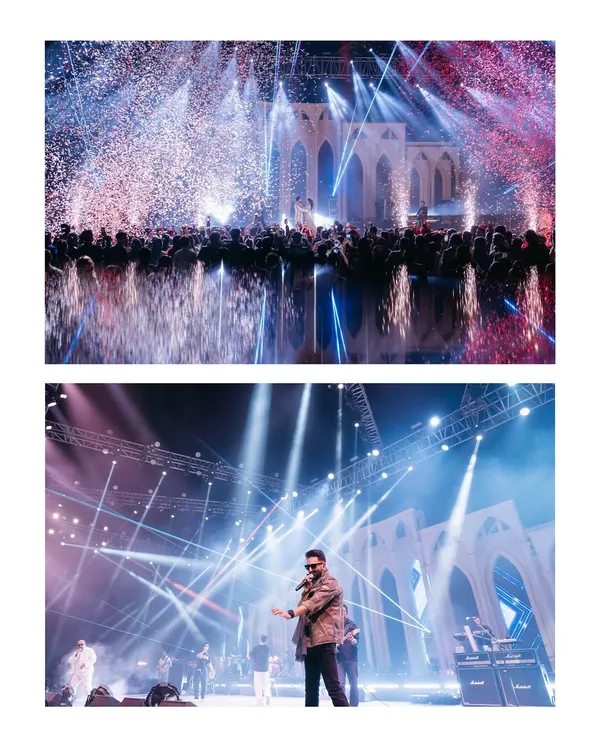 A concert-level celebration. We use dynamic angles and capture the grand scale of your Sangeet night, from the live band performance to the explosive confetti blasts.