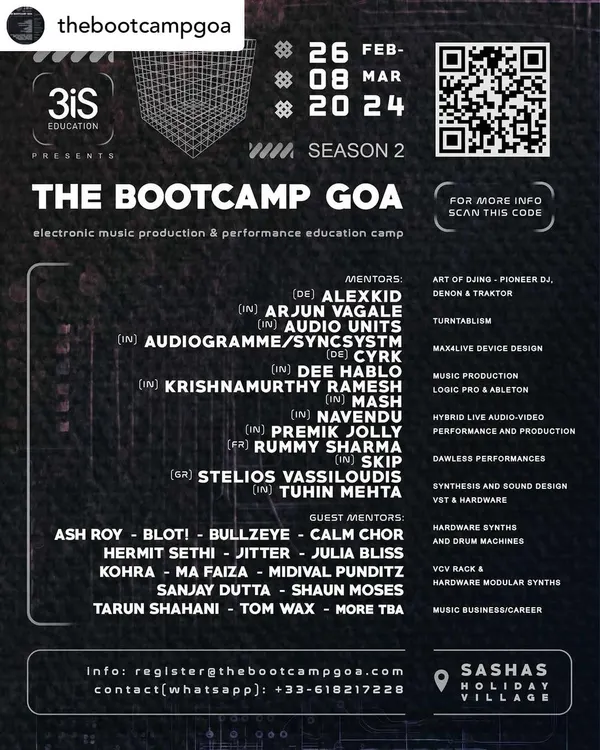 Leveling up in 2024. I attended 'The Bootcamp Goa' for electronic music production to reboot my skills and learn from the best in the industry.