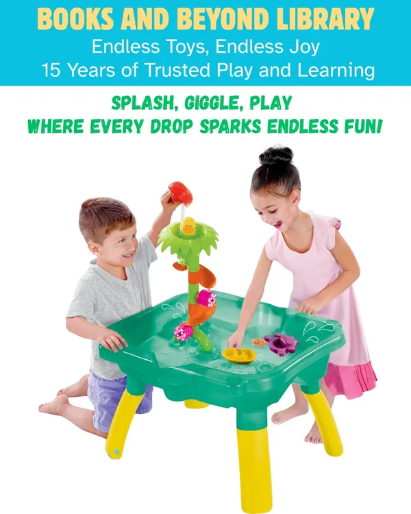 The Giggles Splash Water Table makes sensory exploration a blast. It helps develop motor skills and hand-eye coordination as kids pour, scoop, and make waves.