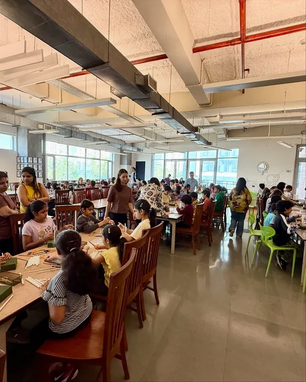 A room buzzing with the energy of young architects and artists at work. This was the scene at Ascend International School, where students were deeply focused on turning simple, discarded materials into structural art.