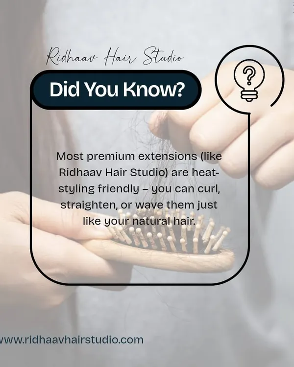 Did you know our premium extensions are heat-styling friendly? You can curl, straighten, or wave them just like your natural hair, giving you complete styling freedom.