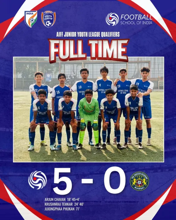 A fantastic 5-0 team performance in the AIFF Junior Youth League Qualifiers. A well-earned victory built on passion and teamwork.