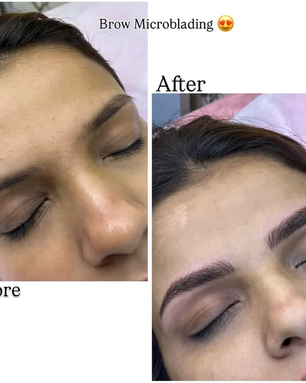 This is the power of microblading. I created these defined, fuller brows using fine, hair-like strokes that look completely natural. The final result will fade slightly to a soft, beautiful finish that saves you so much time in the morning.