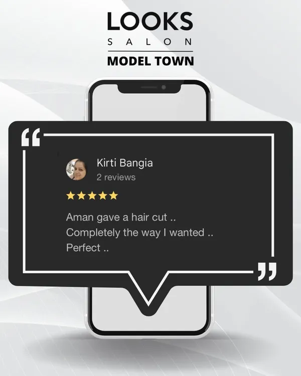 A perfect 5-star review from Kirti, who was delighted with her haircut by Aman. We love it when our clients get exactly the look they wanted.