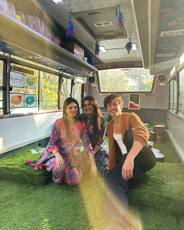 A truly special moment inside our 'Sound Space on Wheels' bus with the incredibly talented Shawn Mendes. He joined our session, sang with the children, and created a memory for a lifetime.