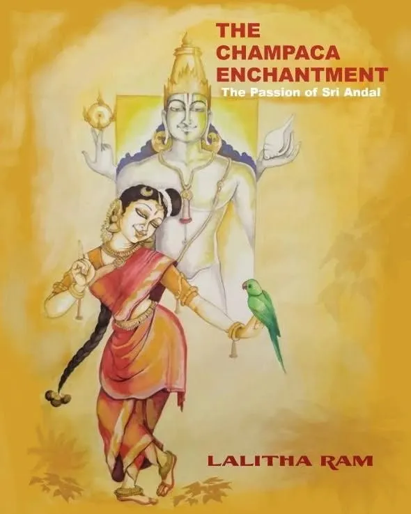 I was honored to have my painting of Andal selected for the cover of "The Champaca Enchantment" by author Lalitha Ram. It is a joy to see my artwork help tell the story of Sri Andal's divine passion in this beautiful picture book.