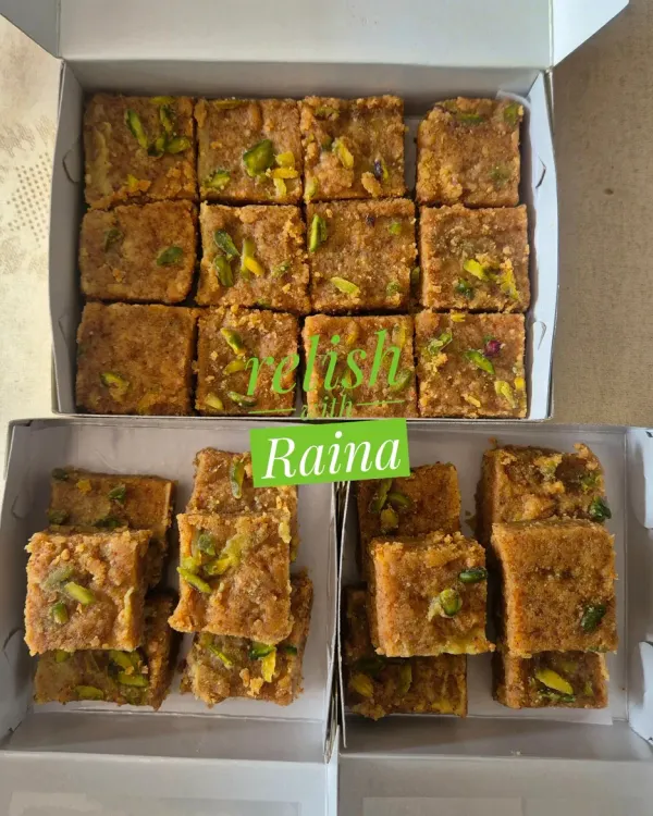 My homemade Mohanthal, also known as Besan ki Barfi. This traditional Gujarati and Rajasthani sweet has a unique coarse (danedaar) texture that melts in your mouth, made with besan, pure ghee, and mawa.