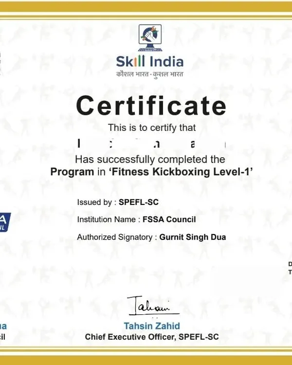 I am proud that our fitness kickboxing instructor course is now recognized by Skill India and FICCI. This is a huge step for us and adds great value for our certified instructors.