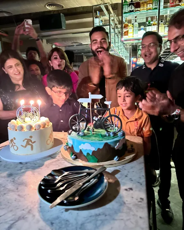 Celebrating a birthday the DC way! A member's special day is marked with not one, but two amazing cycling-themed cakes surrounded by friends and family.
