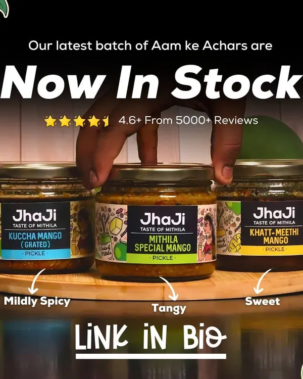 Our latest batch of Aam ke Achars is now in stock. Made from this season's fresh raw mangoes, we offer mildly spicy, tangy, and sweet varieties to suit everyone in the family.