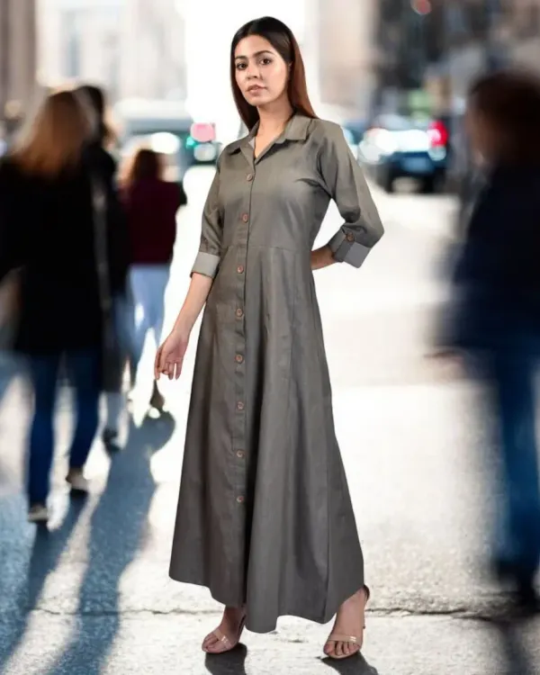 Summer style, redefined. Step into effortless chic with our stylish soft denim dresses. This grey version is breathable, flattering, and perfect for sunny days.