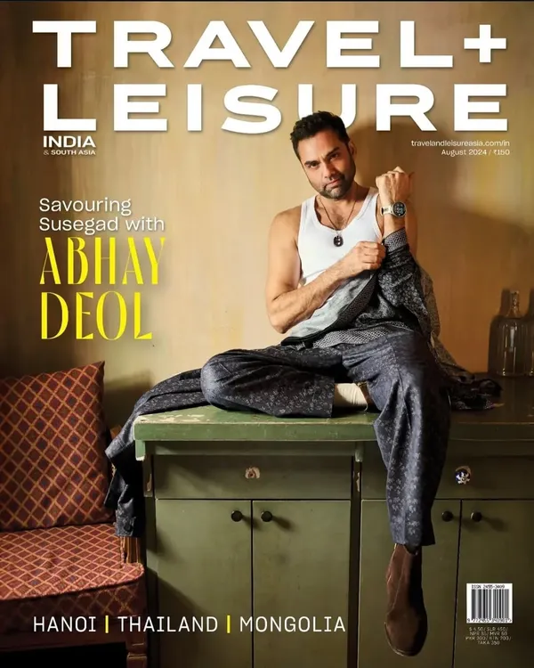 The cover of Travel + Leisure India featuring Abhay Deol, styled by me for the 'Transforming Asia' issue. We went with a relaxed yet stylish look, pairing a simple tank with patterned trousers to capture the 'susegad' Goan vibe.