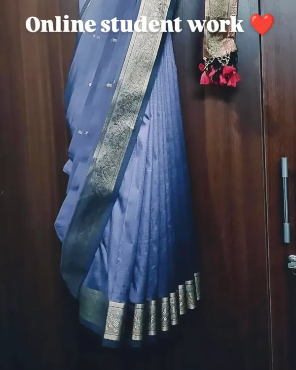Look at these perfect pleats. This is the work of one of my online students, and I am so proud of how well she has learned the hanger folding technique.