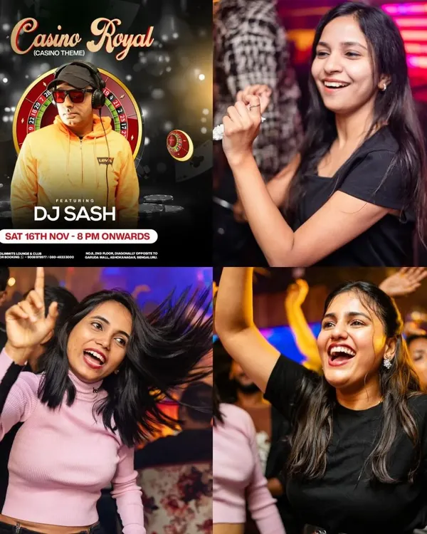 A glimpse into a 'Casino Royale' themed party. I love creating a specific vibe, and for this night, it was all about glamour, high stakes, and even higher energy on the dance floor.