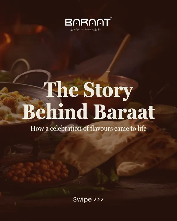 This is the story of how Baraat came to life. It’s a tale of passion for authentic Indian food and the desire to bring a celebration of flavours to your doorstep.