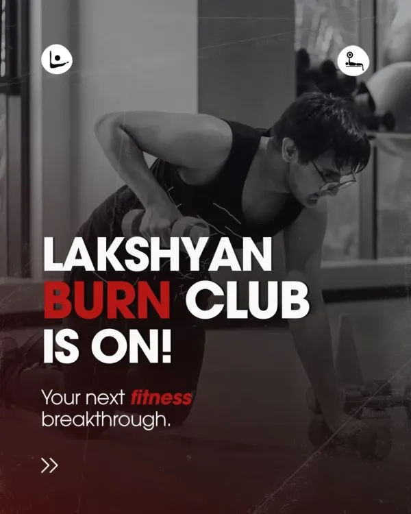 A member performs a dumbbell row, a key exercise in our Burn Club for building back strength and improving posture. Our sessions are structured to provide a full-body workout.