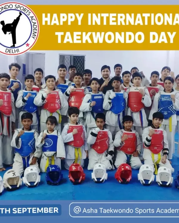 The whole team together celebrating International Taekwondo Day. We are more than just a team, we are a family.