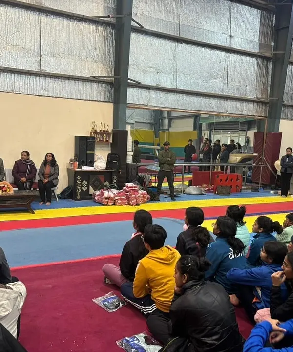 We were honored to host officials from the Delhi Olympic Association for a send-off ceremony before the National Championship. Wishing our gymnasts success as they make us proud.