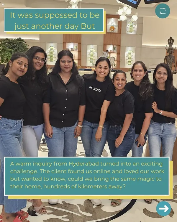 Our Hyderabad journey began with a warm inquiry from a client who found us online. They trusted us to bring our magic to their new home, hundreds of kilometers away, and we packed our tools and dreams, ready to deliver.