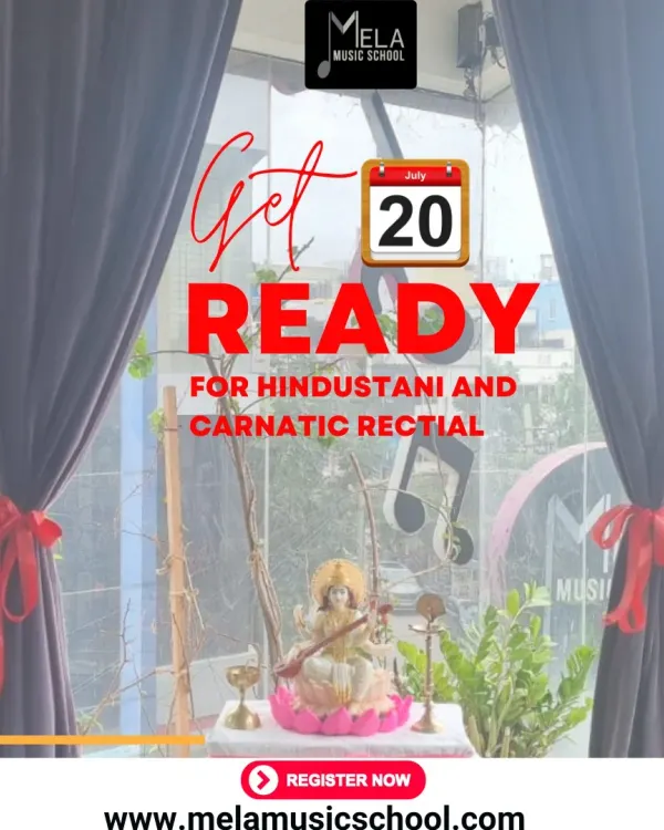An image of our studio prepared for a Hindustani and Carnatic recital, with a statue of Goddess Saraswati. I create an authentic and inspiring atmosphere for celebrating Indian classical music.