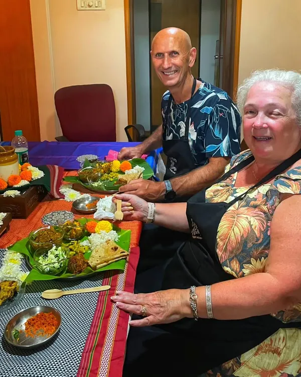 This is what it's all about for me. Sharing a traditional, home-cooked meal on a banana leaf with new friends from across the world. The smiles and full bellies at my supper club table are my biggest reward.