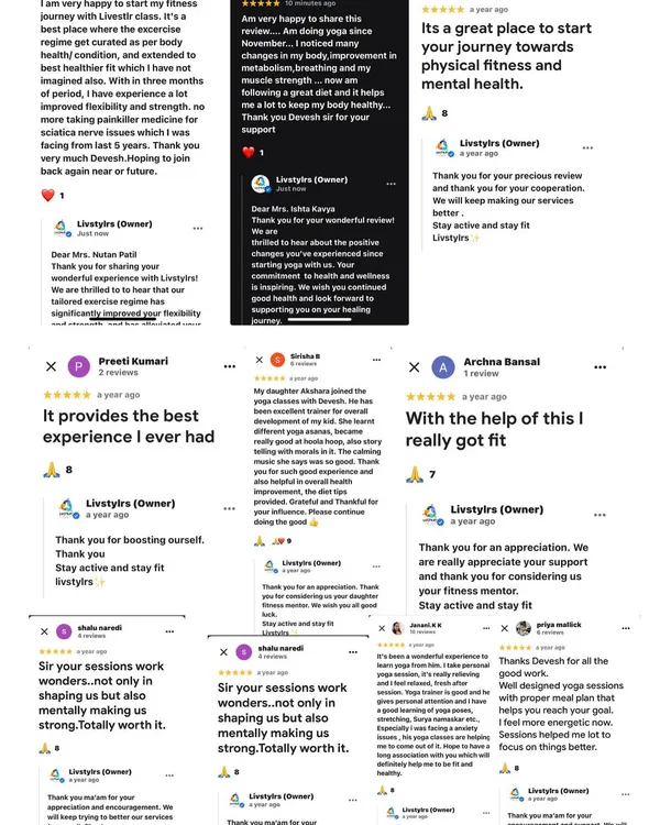 This collage of reviews highlights the positive experiences of my clients. They speak to getting fit, feeling mentally strong, and appreciating the personalized approach I bring to every session.