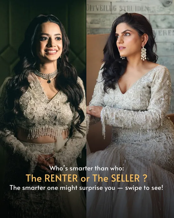 Who's smarter, the renter or the seller? I think they both are. This is the new way to do wedding fashion: get the designer look without the guilt, and even make money from your closet. It's a win-win.