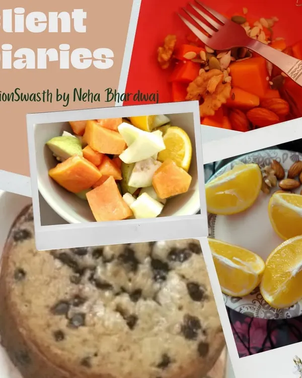 I love seeing my clients embrace their new healthy lifestyles. This collage shows delicious and nutritious meals they've prepared, including fruit salads and homemade cakes, proving that healthy eating is never boring.