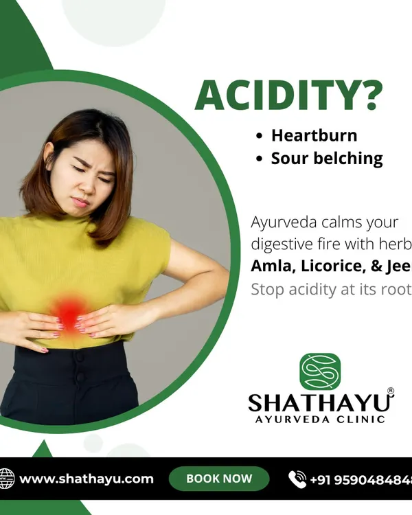 Acidity, characterized by heartburn and sour belching, is a sign of an aggravated digestive fire. We use cooling and soothing herbs like Amla, Licorice, and Jeera to calm the stomach and stop acidity at its source.