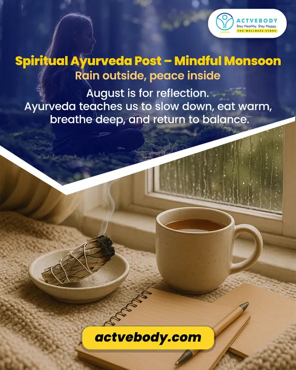 Finding Inner Peace During a Mindful Monsoon. The monsoon season is a natural time for reflection. Ayurveda teaches us to use this time to slow down, eat warm foods, breathe deeply, and return to our natural state of balance. Let the rain outside bring you peace inside.