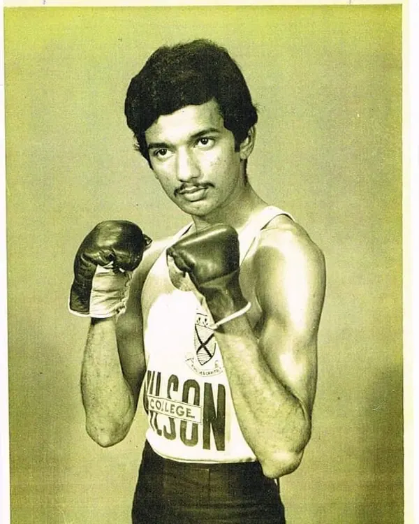 A photo of me, Rajan, from my own competitive boxing career. I built this club on a foundation of real-world experience and a deep love for the sport.
